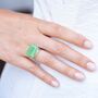Silver Chrysoprase Cocktail Ring, thumbnail 1 of 7