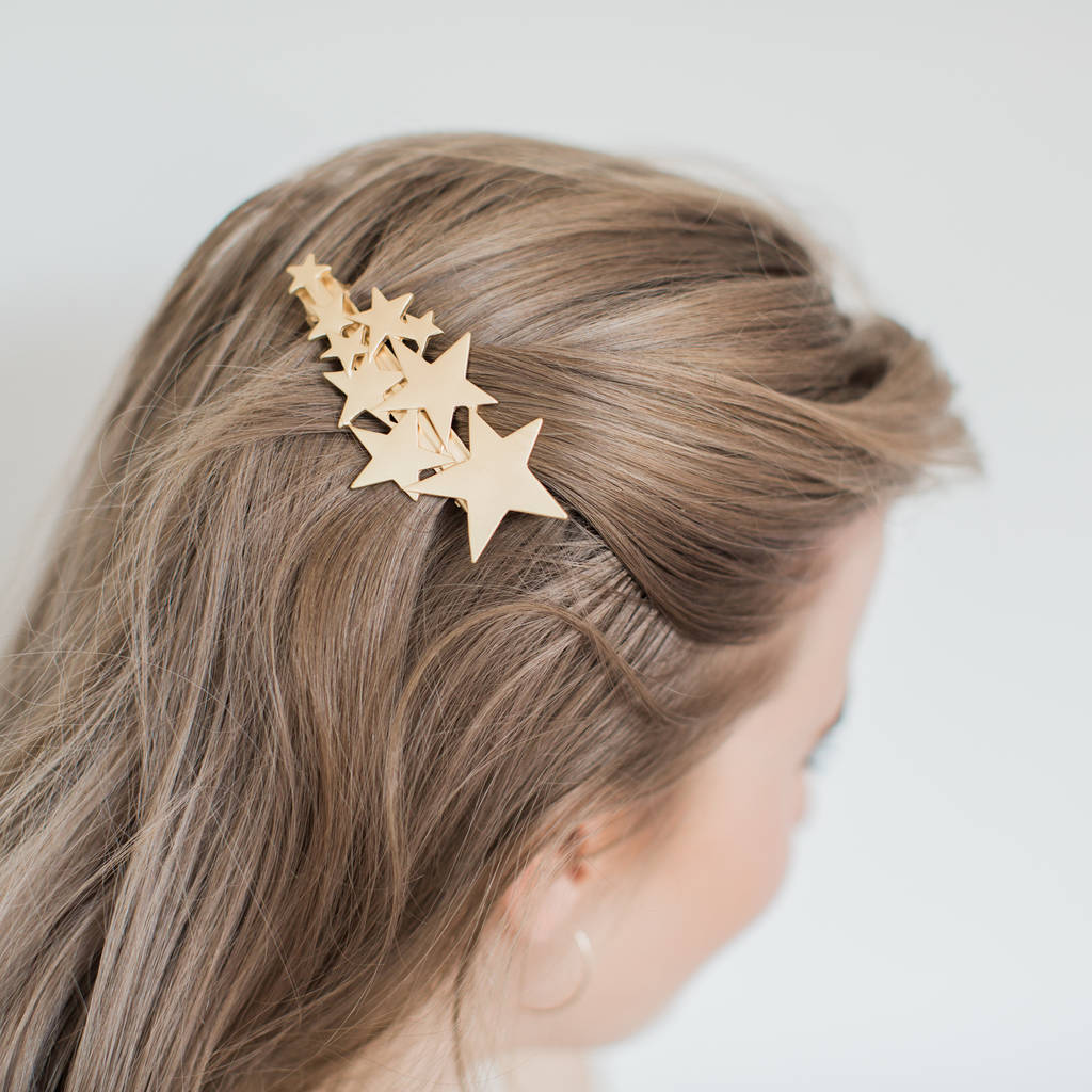Gold Star Hair Clip Barrette By Lovely Littles and Co |  