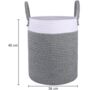 Cotton Rope Laundry Kids Toy Nursery Basket With Handle, thumbnail 3 of 4