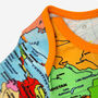 Atlas Map Pattern Short Sleeve Baby Bodysuit, thumbnail 4 of 5