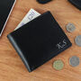 Personalised Script Font Leather Wallet, thumbnail 1 of 4