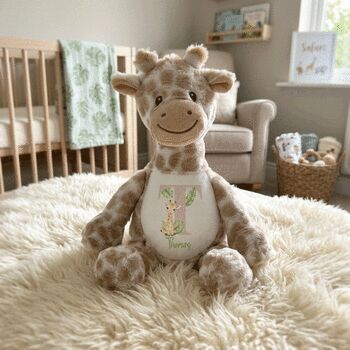 Personalised Alphabet Giraffe Teddy Bear – New Baby, 1st Birthday Gift, 2 of 7