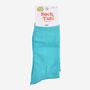 Women's Bamboo Socks Plain Turquoise, thumbnail 5 of 5