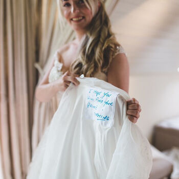 Personalised Handwriting Wedding Dress Patch, 6 of 9