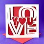 Papercut Love You Card, thumbnail 1 of 4