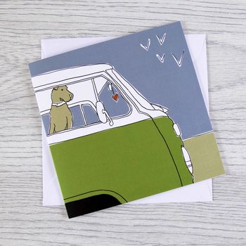 Campervan Greetings Card 'Home Is Where The Heart Is', 2 of 2