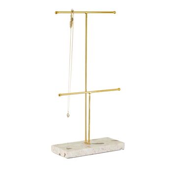 Double Terrazzo Gold Jewellery Stand, 2 of 4