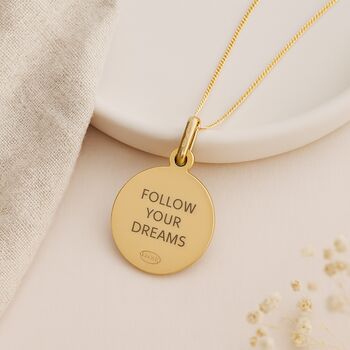 Personalised Gold Plated Sterling Silver St Christopher Necklace, 3 of 10
