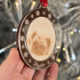 Pet Engraved Photo 3D Christmas Tree Decoration Bauble, thumbnail 3 of 6