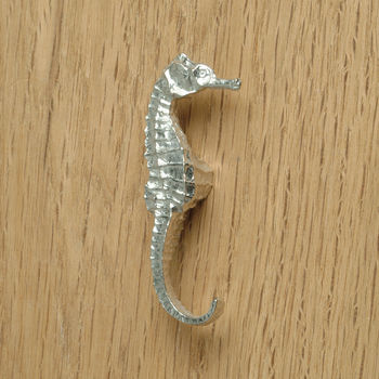 Seahorse Right Facing Pewter Cabinet Handle, Door Knob, 2 of 8