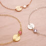 Personalised Initial Disc And Birthstone Bracelet, thumbnail 2 of 12