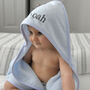 Personalised Hooded Baby Towel Blue, thumbnail 1 of 6