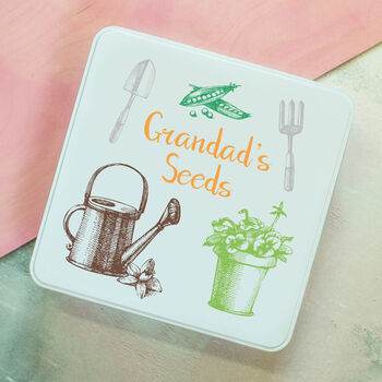 Personalised Seed Box, Tin, 2 of 2