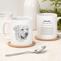 Funny Yellow Labrador Dog Illustration Mug, thumbnail 1 of 6