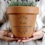 Personalised Floral Terracotta Plant Pot, thumbnail 1 of 7