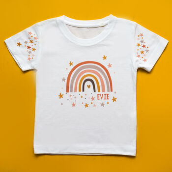 Personalised Modern Rainbow Kids T Shirt, 2 of 5