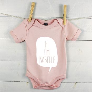 Personalised 'Hi I'm…' Babygrow, 4 of 10