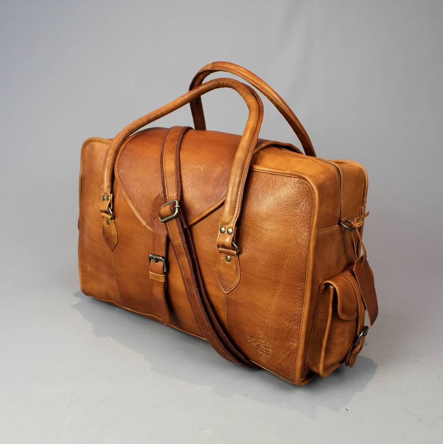 vintage style leather cabin bag by vintage child | notonthehighstreet.com