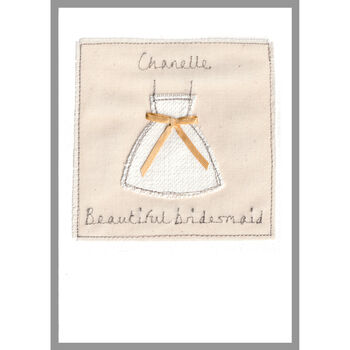 Personalised Bridesmaid Or Flower Girl Dress Thank You Card, 7 of 12
