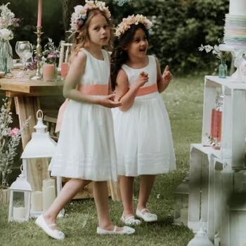 Chiffon Flower Girl Child Dress With Sash 30 Colours, 2 of 8