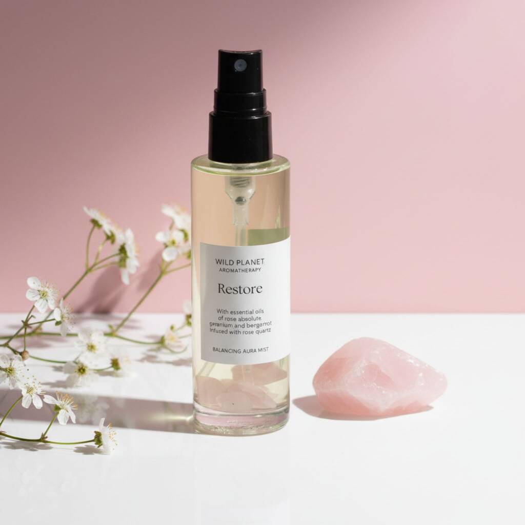 Rose Quartz Aura Mist – Natural Aromatherapy Crystal Spray For Wellbeing And Self Care, 1 of 5