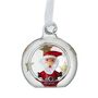 Hand Blown Glass Mini Bauble With Santa, thumbnail 1 of 4