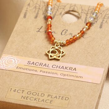 Chakra Beaded Necklace In Gold, 11 of 12