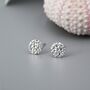 Silver Hammered Disk Stud Earrings, thumbnail 6 of 12