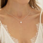 Small Single Pearl Charm Necklace, thumbnail 1 of 6