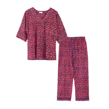 Indian Cotton Pink Panther Print Pyjama Set, 5 of 5