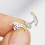 Sterling Silver Tiny Toucan Bird Stud Earrings, thumbnail 5 of 12