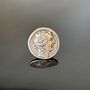 Roman Style Silver Disc Adjustable Ring, thumbnail 3 of 8
