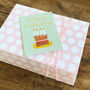 Mini Happy Birthday Cake Card, thumbnail 3 of 5