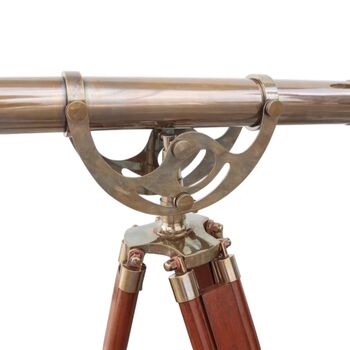 60 Inch Handcrafted Bronze Telescope With Tripod Stand, 6 of 9