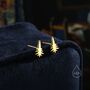 Sterling Silver Tiny Pine Tree Stud Earrings, thumbnail 4 of 11