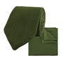 Olive Green Diamond End Knitted Neck Tie In 100% Soft Polyester, thumbnail 3 of 7