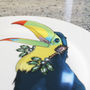 Vibrant Toucan Illustration Print Dinner Plate, thumbnail 3 of 5