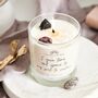 Healing Affirmation Crystal Candle With Three Crystals, thumbnail 1 of 5