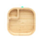 Bamboo Square Snack Baby Plate With Super Suction Green, thumbnail 3 of 3