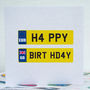 Car Number Plate Personalised Card, thumbnail 3 of 3