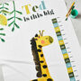 Children's Personalised Height Chart Giraffe Towel, thumbnail 2 of 3
