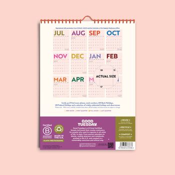 2025–2026 Mid Year Calendar | Simply Bright | July Start | A4, 4 of 5