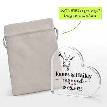 Personalised Engaged Acrylic Heart Plaque With Dates, 11 of 12