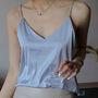 Silver Colour Silky Satin Cami Top, thumbnail 3 of 10