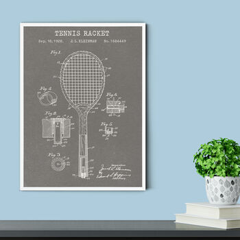 Anatomy Of A Tennis Racket Patent Print, 2 of 6