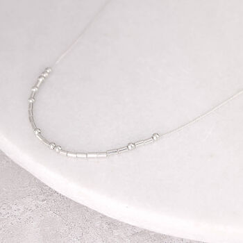 Sterling Silver 'Strong Woman' Morse Code Necklace, 4 of 9