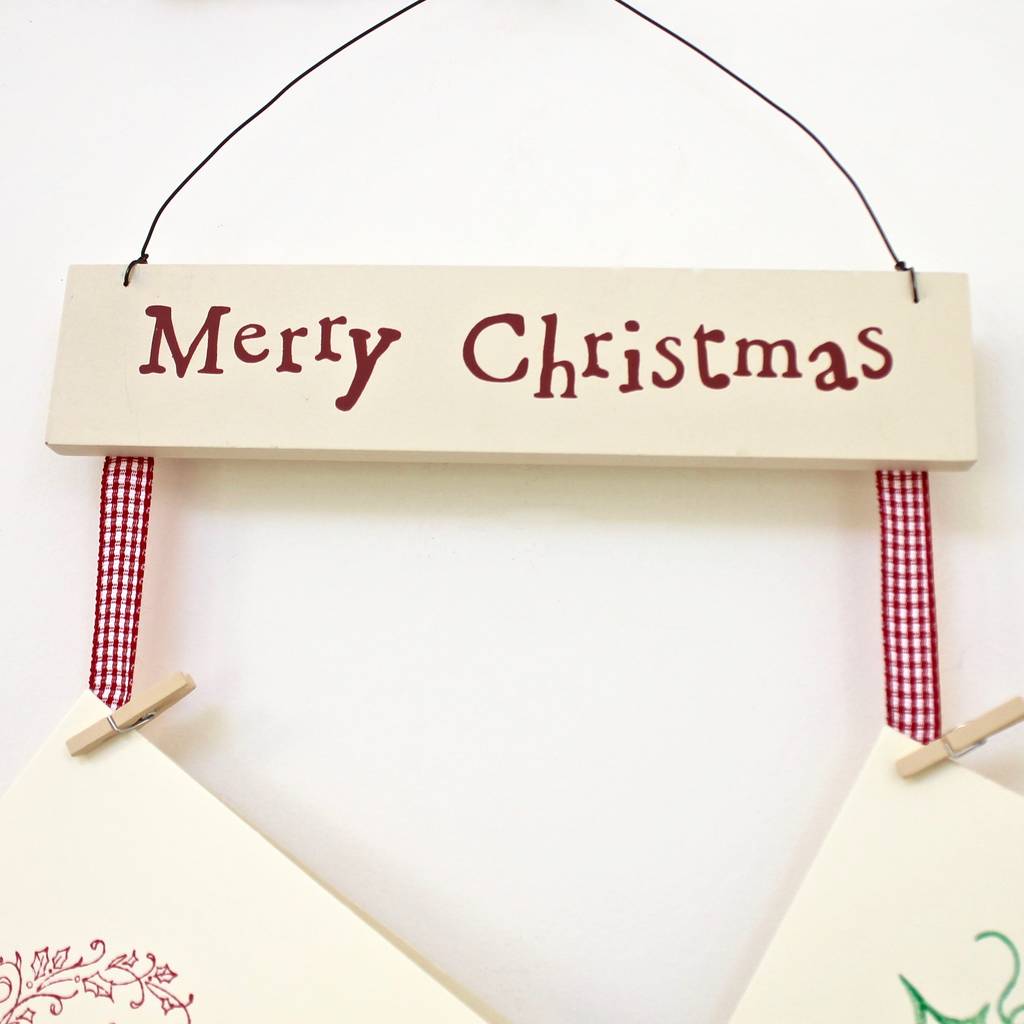 Merry Christmas Card Holder By Chapel Cards | notonthehighstreet.com