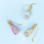 G Decor Set Of Three Glass Prosecco Christmas Baubles, thumbnail 2 of 5