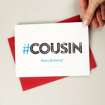 Hashtag Cousin Birthday Card, 4 of 6