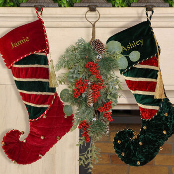 Personalised Luxury Jingle Bell Christmas Stocking, 4 of 7